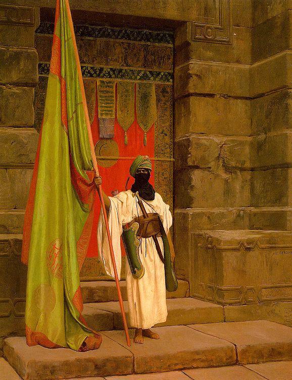 Jean Leon Gerome Unfolding the Holy Flag oil painting image
